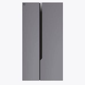 36" Side-by-Side Refrigerator and Freezer with 25 Cubic Ft. Total Capacity, Black
