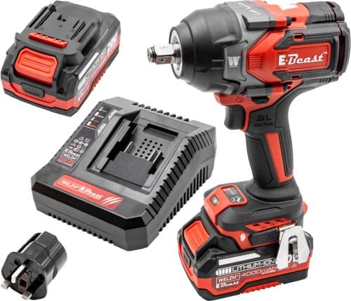 WELZH® E-Beast™ Cordless Brushless Impact Wrench 1/2"dr; 1350NM