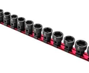 WELZH® Impact Sockets; 15-Piece Extra Stubby Hex Shanked 1/2''dr 10-24mm