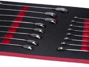 WELZH® Ratchet Spanner Set; Reversible Switch, 16-Pc Set 8-24mm