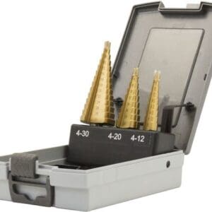 WELZH® Þrepabor; 3-stk Sett Titanium; 4-30mm