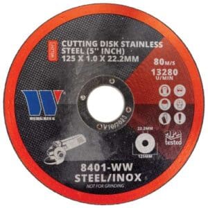 WELZH® Skurðarskífur, Ryðfrítt stál 125x1.0 mm WerkConnect™