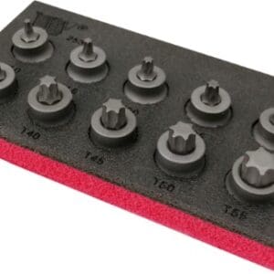 WELZH® Torx Bit Socket Set, Extra-Low Profile, S2 Steel, T10-T55